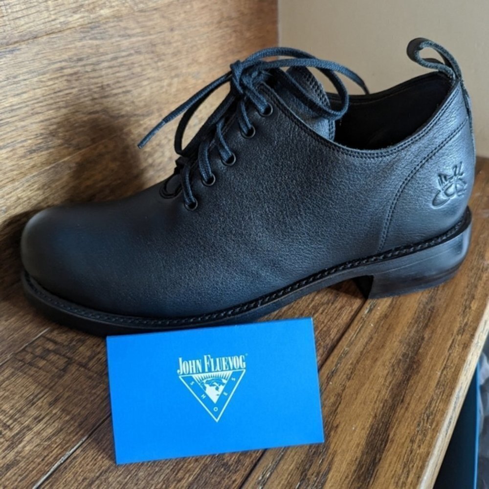 John Fleuvog, Simple living black Winch shoe Women's 10, men's 8.5 - Picture 10 of 15
